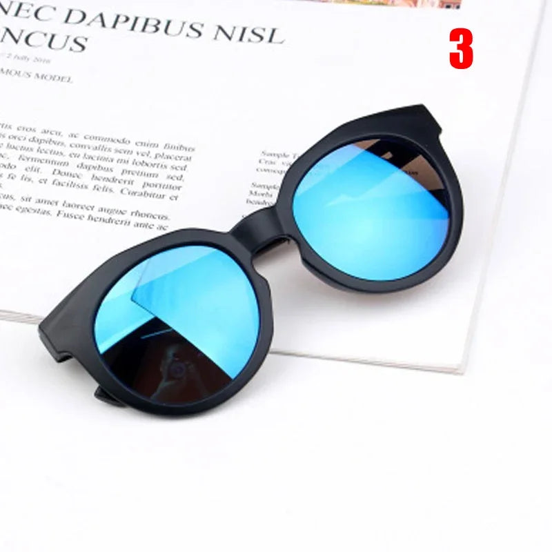 2025 Kids Sunglasses Colorful Reflective Mirror Hot Sale Boys Girls Children Classic Viral Cute Sun Glasses Round Eyewear UV400