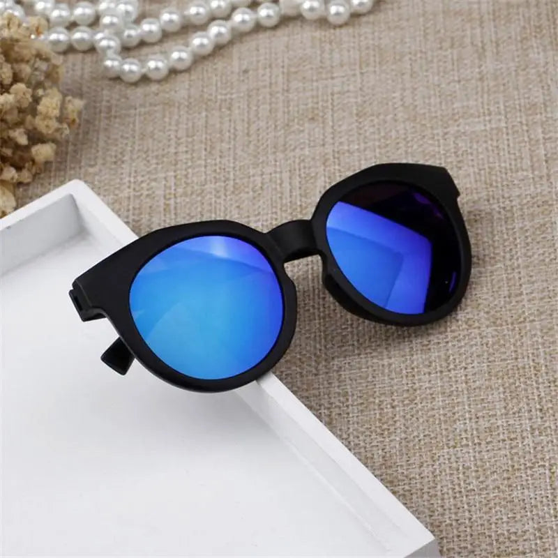 2025 Kids Sunglasses Colorful Reflective Mirror Hot Sale Boys Girls Children Classic Viral Cute Sun Glasses Round Eyewear UV400
