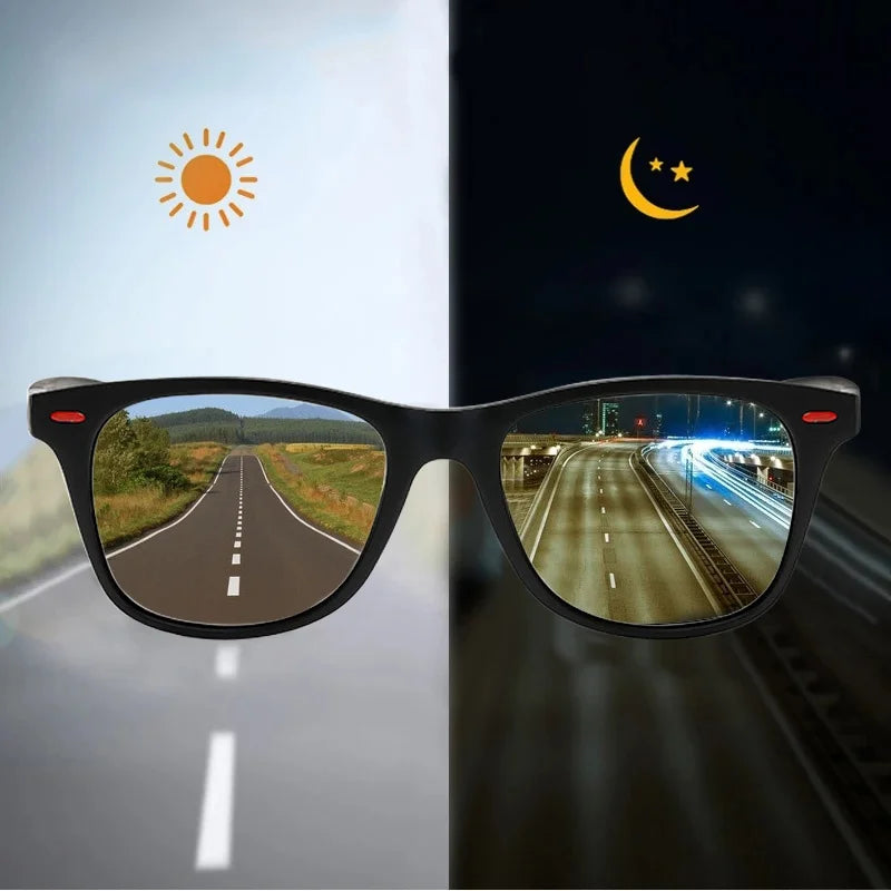 2025 Night Vision Glasses PC Frame Polarized Sunglasses Men Women Outdoor Sport Sun Glasses Day Night Vision Driver Night Glasses Goggles