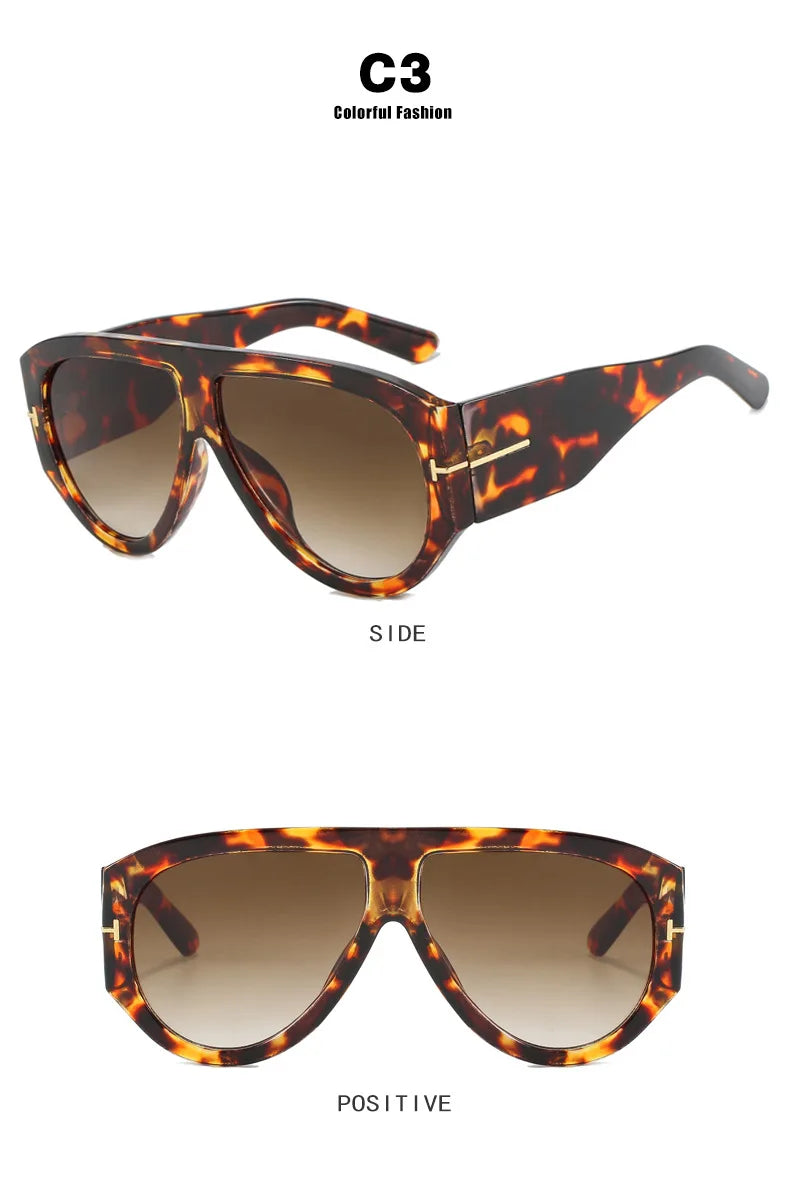 Trendy 2025 Oversize Aviator Glasses