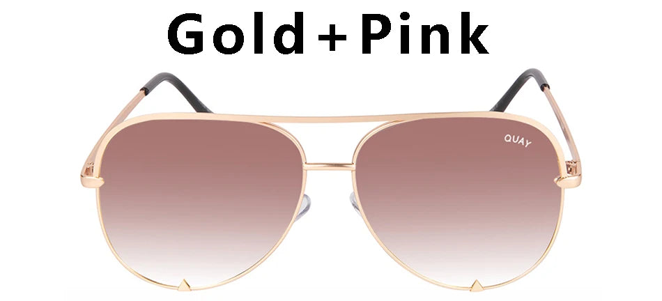 Quay Pilot Sunglasses for Women with Metal Frame Brand Design Viral Trending Sun Glasses, Eye Catching for All Seasons
