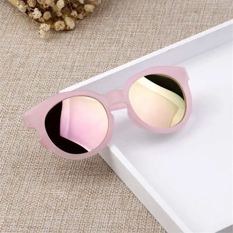 2025 Kids Sunglasses Colorful Reflective Mirror Hot Sale Boys Girls Children Classic Viral Cute Sun Glasses Round Eyewear UV400