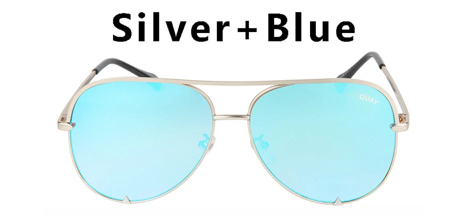 Quay Pilot Sunglasses for Women with Metal Frame Brand Design Viral Trending Sun Glasses, Eye Catching for All Seasons
