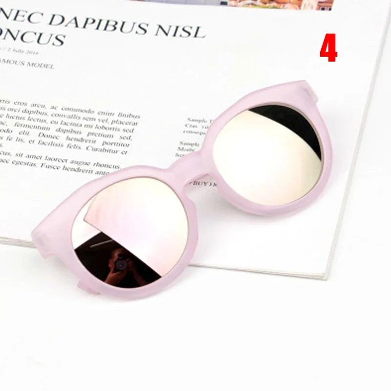 2025 Kids Sunglasses Colorful Reflective Mirror Hot Sale Boys Girls Children Classic Viral Cute Sun Glasses Round Eyewear UV400