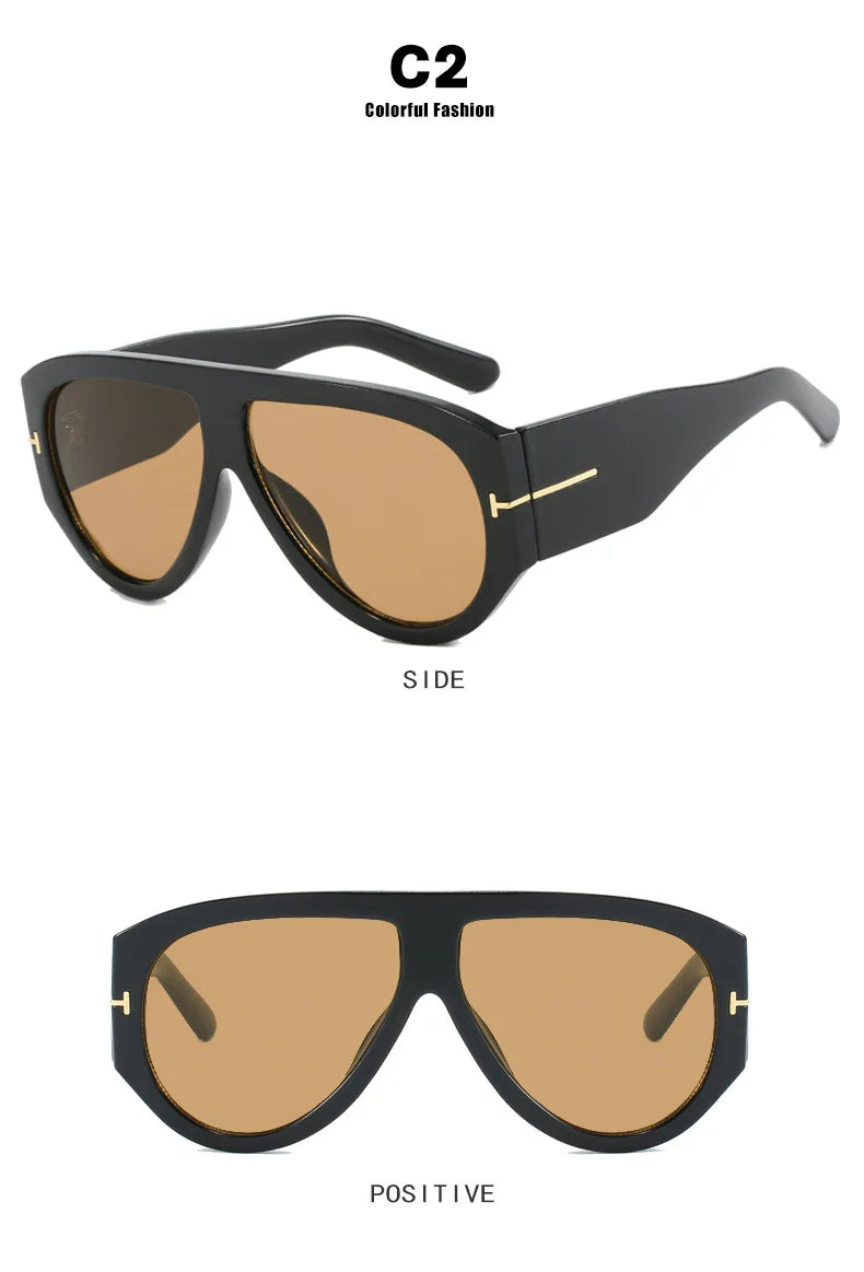 Trendy 2025 Oversize Aviator Glasses