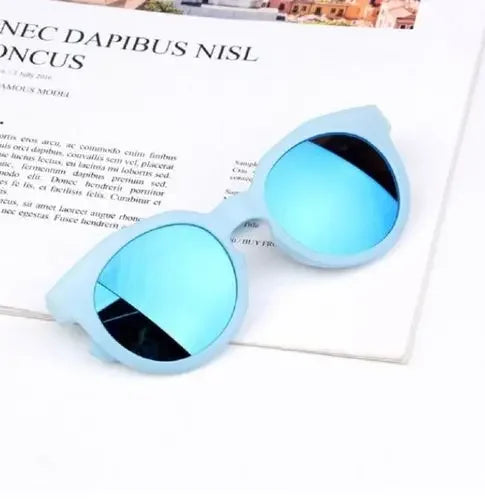 2025 Kids Sunglasses Colorful Reflective Mirror Hot Sale Boys Girls Children Classic Viral Cute Sun Glasses Round Eyewear UV400