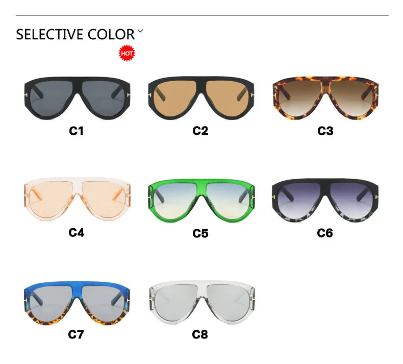 Trendy 2025 Oversize Aviator Glasses