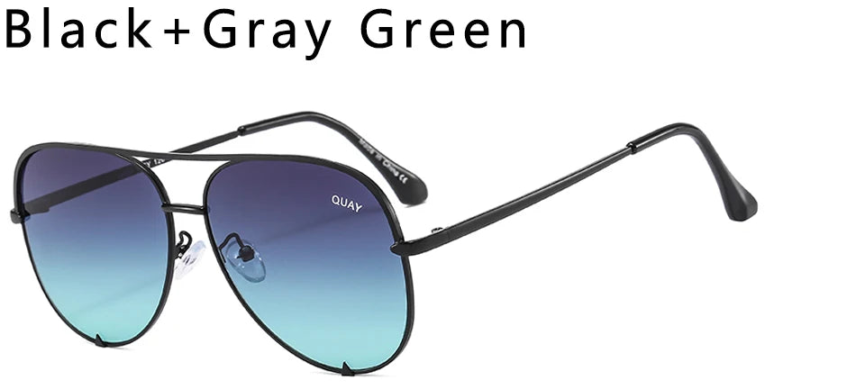 Quay Pilot Sunglasses for Women with Metal Frame Brand Design Viral Trending Sun Glasses, Eye Catching for All Seasons