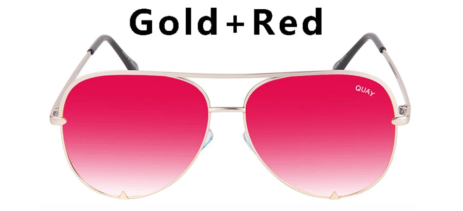 Quay Pilot Sunglasses for Women with Metal Frame Brand Design Viral Trending Sun Glasses, Eye Catching for All Seasons